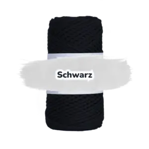 Baumwollkordel 2mm - Baumwollkern- 100 m - Schwarz (900)