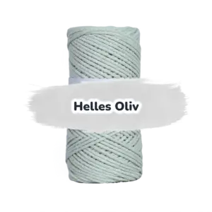 Baumwollkordel 2mm - Baumwollkern- 100 m - Helles Olivgrün (665)