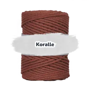 Baumwollkordel 5mm - ohne Kern -100 m - Koralle (355)