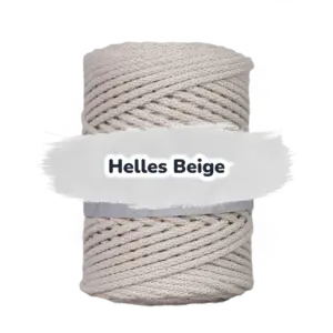 Baumwollkordel 5mm - ohne Kern -100 m - Hellbeige (725)