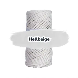 Baumwollkordel 2mm - Baumwollkern- 100 m - Hellbeige (725)