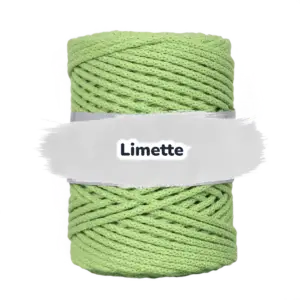 Baumwollkordel 5mm - ohne Kern -100 m - Limette (128)