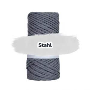 Baumwollkordel 2mm - Baumwollkern- 100 m - Stahl (140)