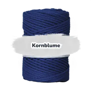 Baumwollkordel 5mm - ohne Kern -100 m - Kornblume (490)