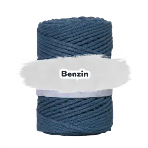 Baumwollkordel 5mm - ohne Kern -100 m - Benzin (810)