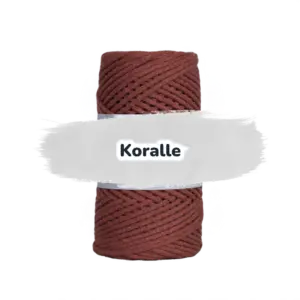 Baumwollkordel 2mm - Baumwollkern- 100 m - Koralle (355)