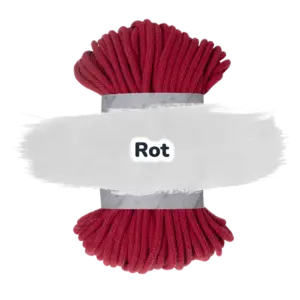 Baumwollkordel 7mm - 50 m - Rot (370)