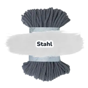 Baumwollkordel 7mm - 50 m - Stahl (140)