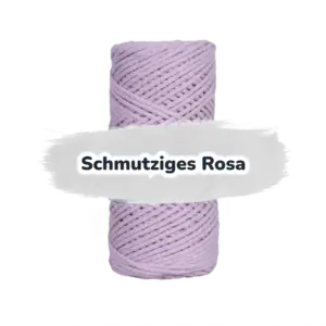 Baumwollkordel 2mm - Baumwollkern- 100 m - Schmutziges Rosa (310)