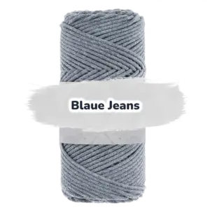 Baumwollkordel 2mm - Baumwollkern- 100 m - Blue Jeans (815)