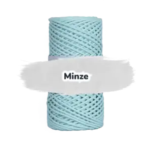 Baumwollkordel 2mm - Baumwollkern- 100 m - Minze (600)