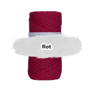 Baumwollkordel 2mm - Baumwollkern- 100 m - Rot (370)