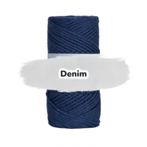 Baumwollkordel 2mm - Baumwollkern- 100 m - Jeans (800)