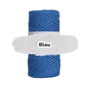 Baumwollkordel 2mm - Baumwollkern- 100 m - Blau (480)