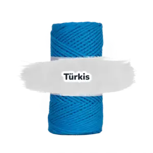 Baumwollkordel 2mm - Baumwollkern- 100 m - Türkis (430)