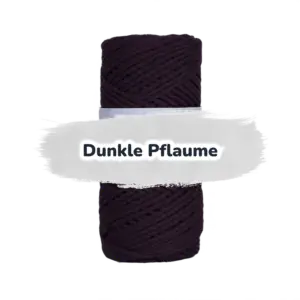 Baumwollkordel 2mm - Baumwollkern- 100 m - Dunkle Pflaume (395)