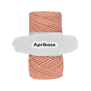 Baumwollkordel 2mm - Baumwollkern- 100 m - Aprikose (335)