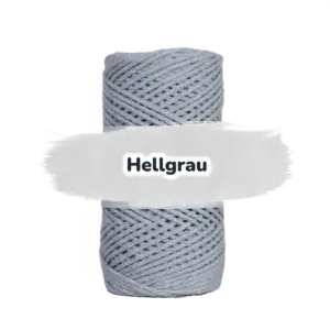 Baumwollkordel 2mm - Baumwollkern- 100 m - Hellgrau (100)