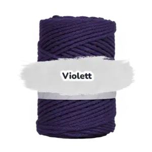 Baumwollkordel 5mm - Baumwollkern -100 m - Violett (550)