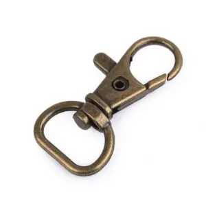 Karabinerhaken 12mm - verschiedene Farben - Altmessing