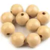 Holzperle Ø25 mm - beige (Buche) - 1 Stück