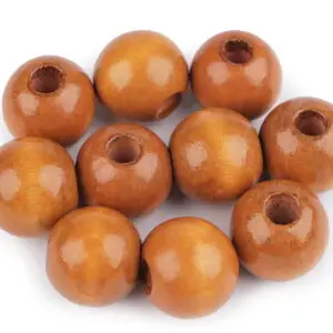 Holzperle Ø25 mm - cognacbraun- 1 Stück