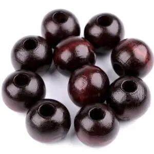 Holzperle Ø25 mm - dunkelbraun - 1 Stück