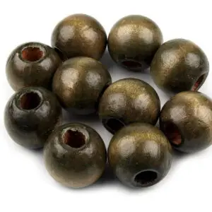 Holzperle Ø25 mm - khaki- 1 Stück