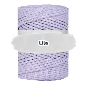 Baumwollkordel 5mm - Baumwollkern -100 m - Lila (500)