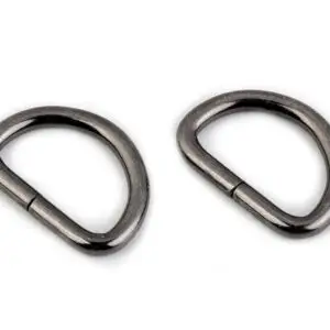 Metall-Halbring 25 mm - Nickel (1 Stück) - verschiedene Farben - Schwarzes Nickel