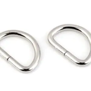 Metall-Halbring 25 mm - Nickel (1 Stück) - verschiedene Farben - Nickel