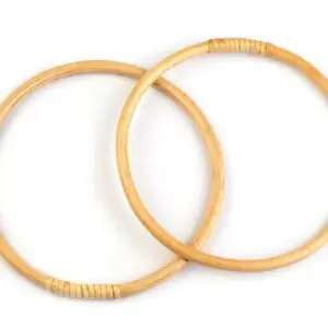 Bambusgriffe für Taschen - Ø17 cm - 2 Stück