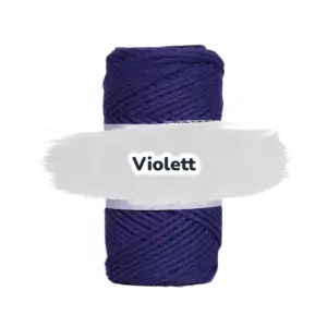 Baumwollkordel 2mm - Baumwollkern- 100 m - Violett (550)