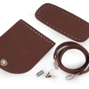 Bastelset für Handtaschen - Öko-Leder - braun