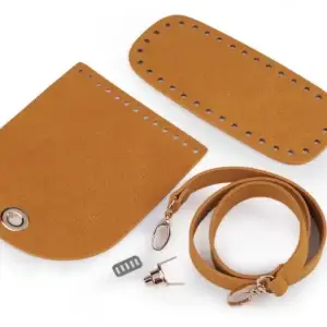 Bastelset für Handtaschen - Öko-Leder - senf
