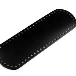 Boden für Taschen - Kunstleder - Maße 10x30 cm - verschiedene Farben - Schwarz