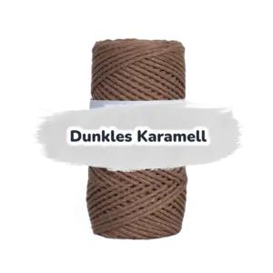 Baumwollkordel 2mm - Baumwollkern- 100 m - Dunkel Karamell (740)