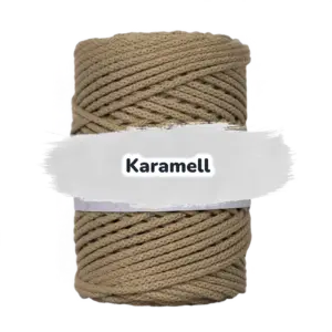 Baumwollkordel 5mm - ohne Kern -100 m - Karamell (705)
