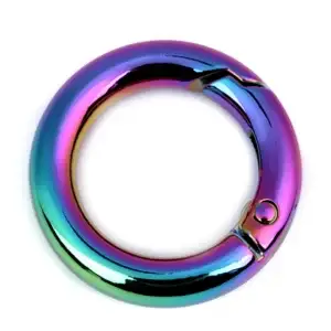 Karabinerhaken Ring - Durchmesser 18mm - Regenbogen