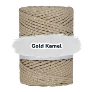 Baumwollkordel 5mm - Baumwollkern -100 m - Gold Kamel (720)
