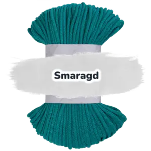 Baumwollkordel 5mm - Polyesterkern -100 m - Smaragd (630)