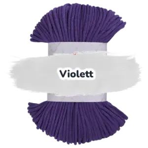 Baumwollkordel 5mm - Polyesterkern -100 m - Violett (550)