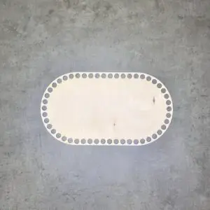 Ovaler Sperrholzsockel - verschiedene Maße - 27x15cm