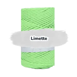 Baumwollkordel 3mm - Polyesterkern -100 m - Limette (128)