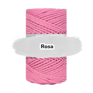 Baumwollkordel 3mm - Polyesterkern -100 m - Rosa (300/1)