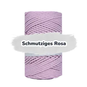 Baumwollkordel 3mm - Polyesterkern -100 m - Schmutziges Rosa (310)
