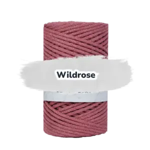 Baumwollkordel 3mm - Polyesterkern -100 m - Wildrose (320)