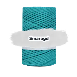 Baumwollkordel 3mm - Polyesterkern -100 m - Smaragd (630)