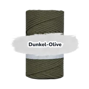 Baumwollkordel 3mm - Polyesterkern -100 m - Dunkel-Oliv (670)