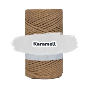 Baumwollkordel 3mm - Polyesterkern -100 m - Karamell (705)